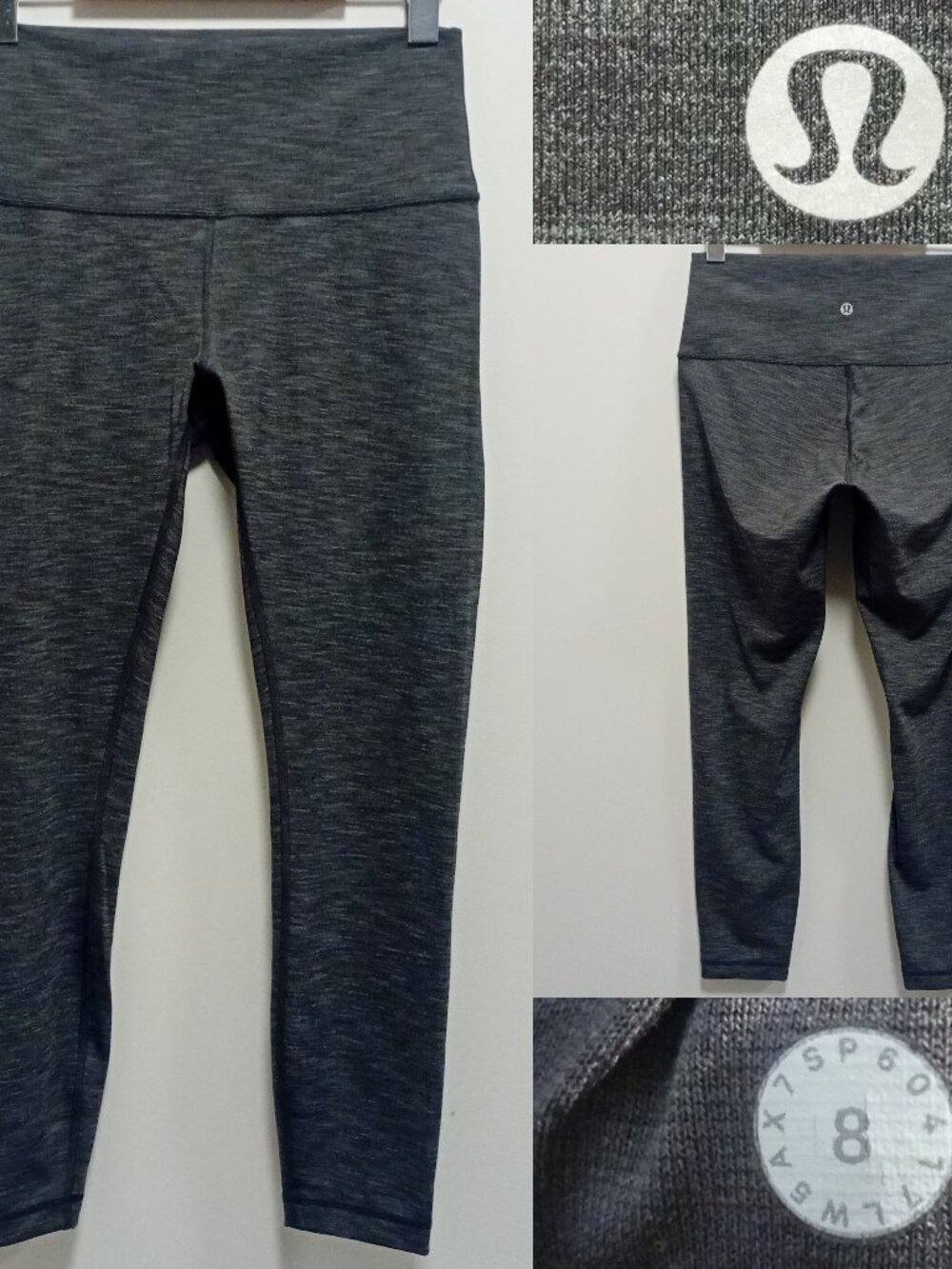 Lululemon Wunder Under Hi-Rise 7/8 Tight Full-On Luxtreme Heathered 8 Medium